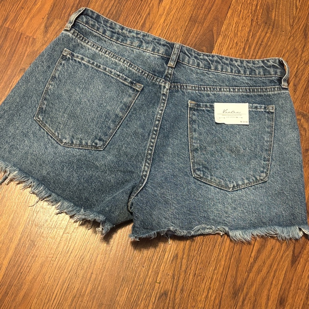 NWT Kancan Blue Distressed Jean Shorts - Picture 3 of 5